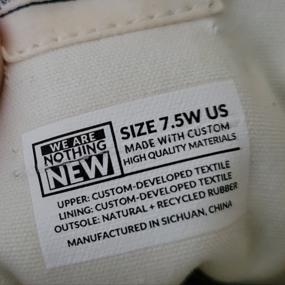 Nothing New Mens Sz. 7.5 W Crafted Using Sustainable Materials - Picture 9 of 9